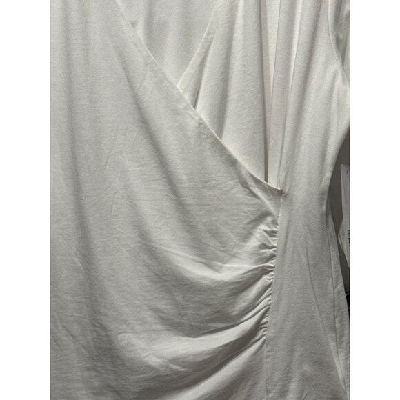 Soft Surroundings New with Tags White Wrap Style Top XLarge Modal Cotton Blend - Picture 2 of 7